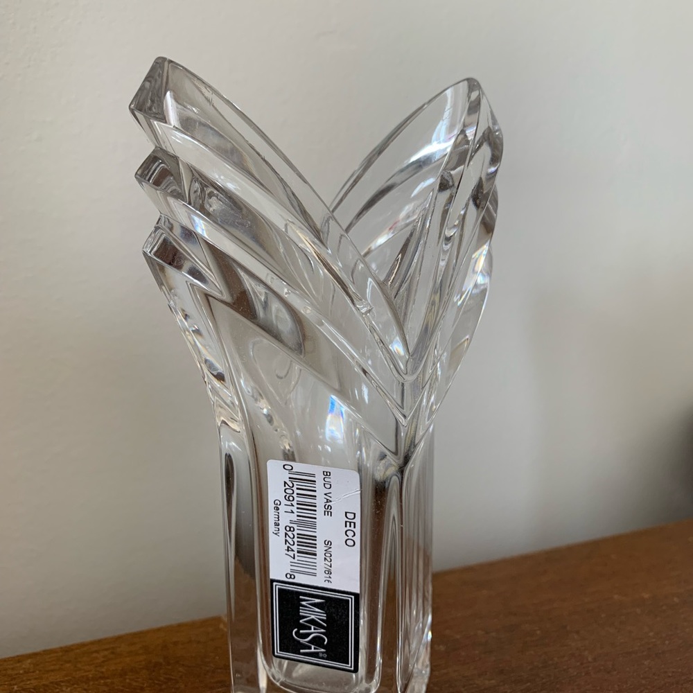 Vintage Mikasa Crystal Tulip Bud Vase